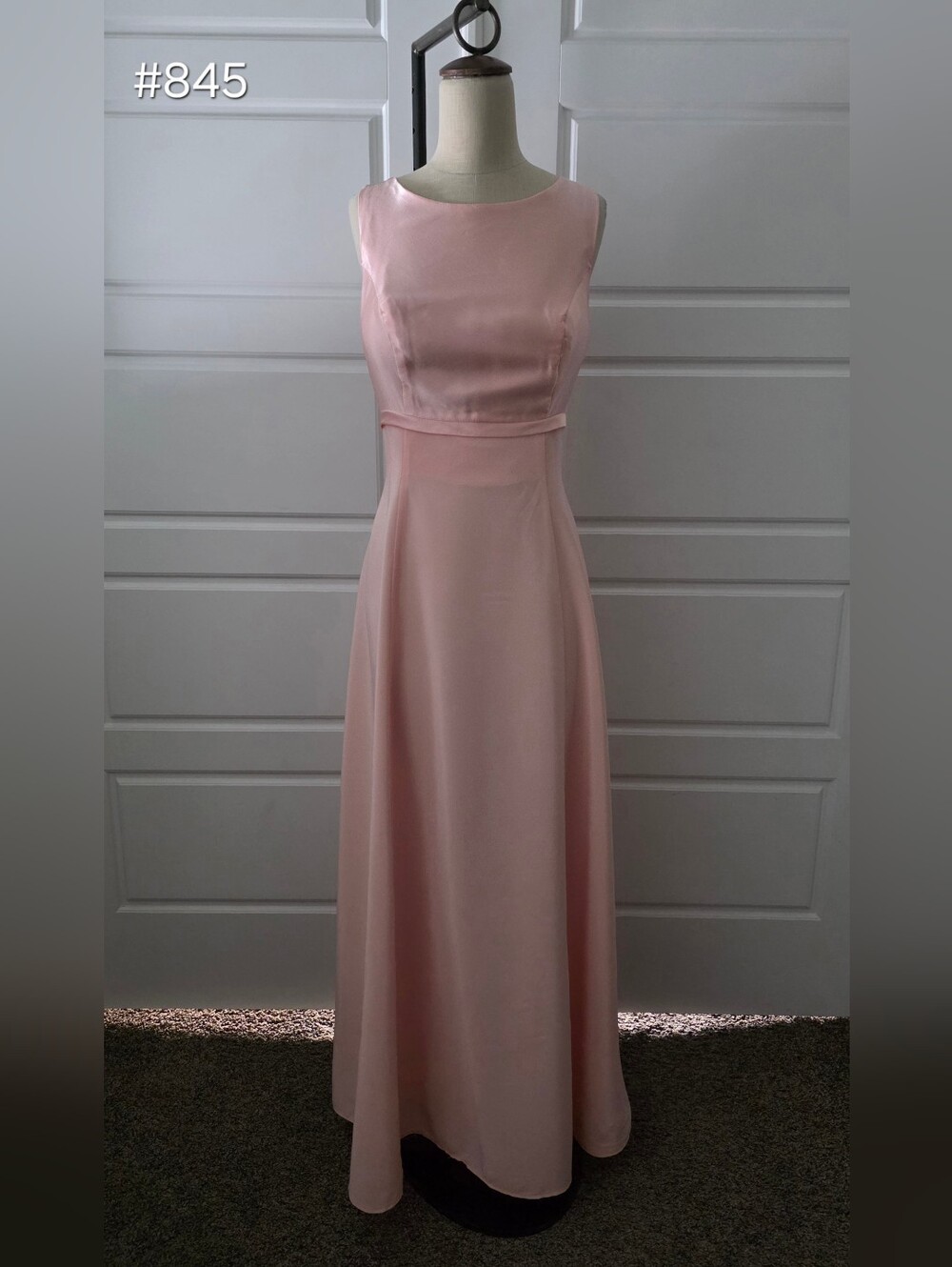 Sleeveless Peach/Pink Maxi Formal Dress